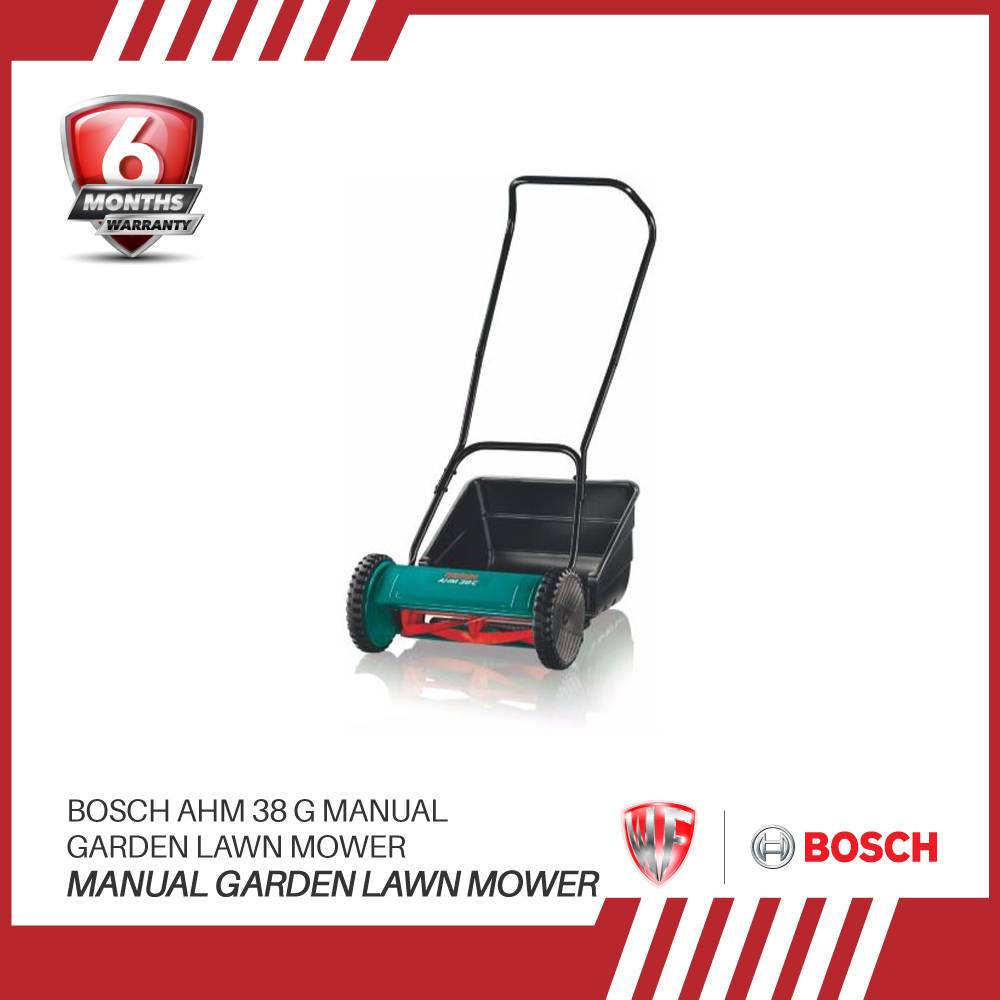 Bosch Ahm 38 G Manual Garden Lawn Mower Six Month Warranty