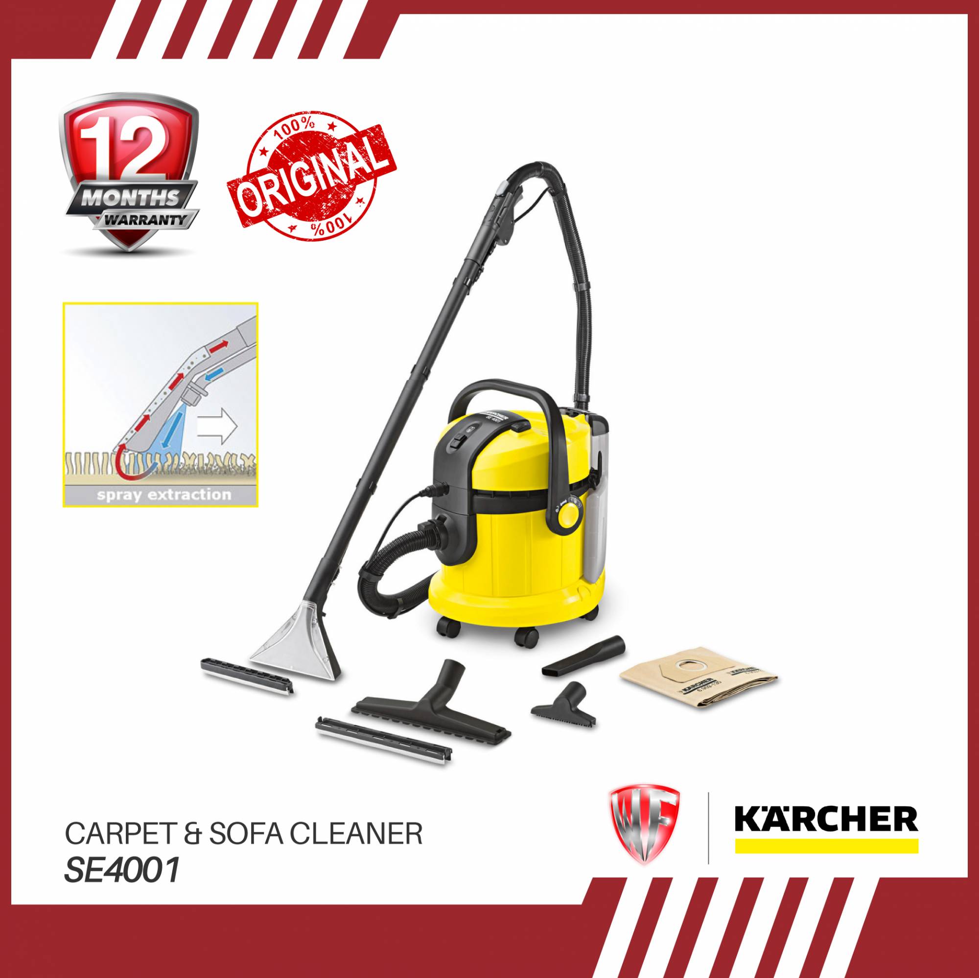 KARCHER SE4001 CARPET & SOFA CLEANER (1YEARS WARRANTY)