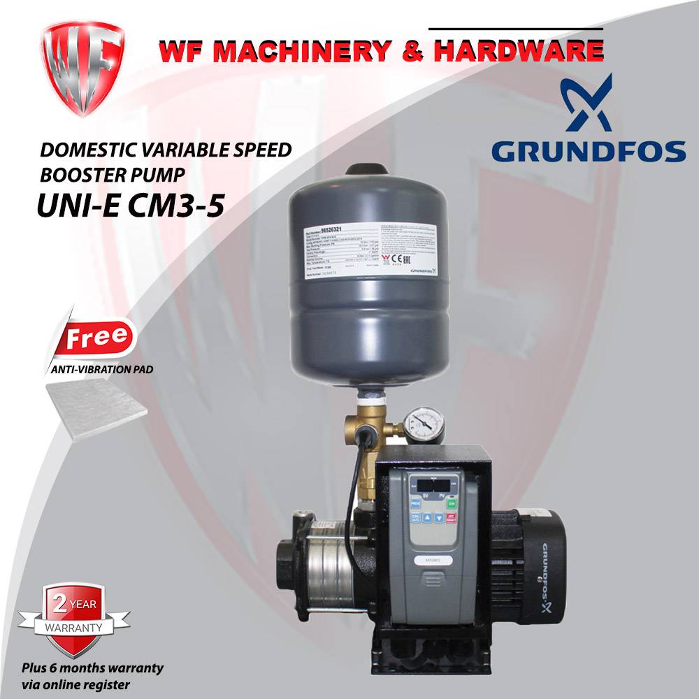 GRUNDFOS UNIE CM35 HOME BOOSTER WATER PUMP 3BATHROOMS NORMAL SHOWER