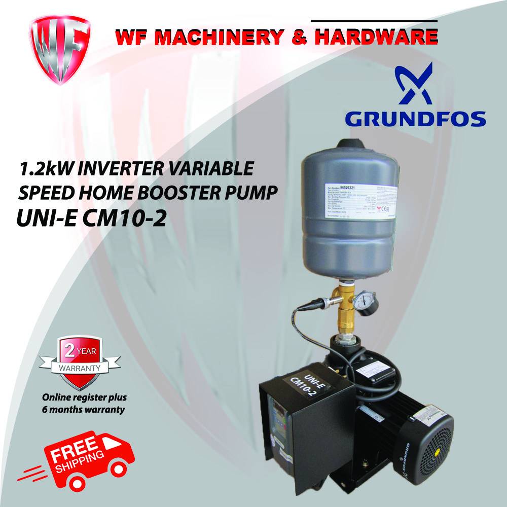 GRUNDFOS UNIE CM102 Inverter Variable Speed Home Booster Automatic
